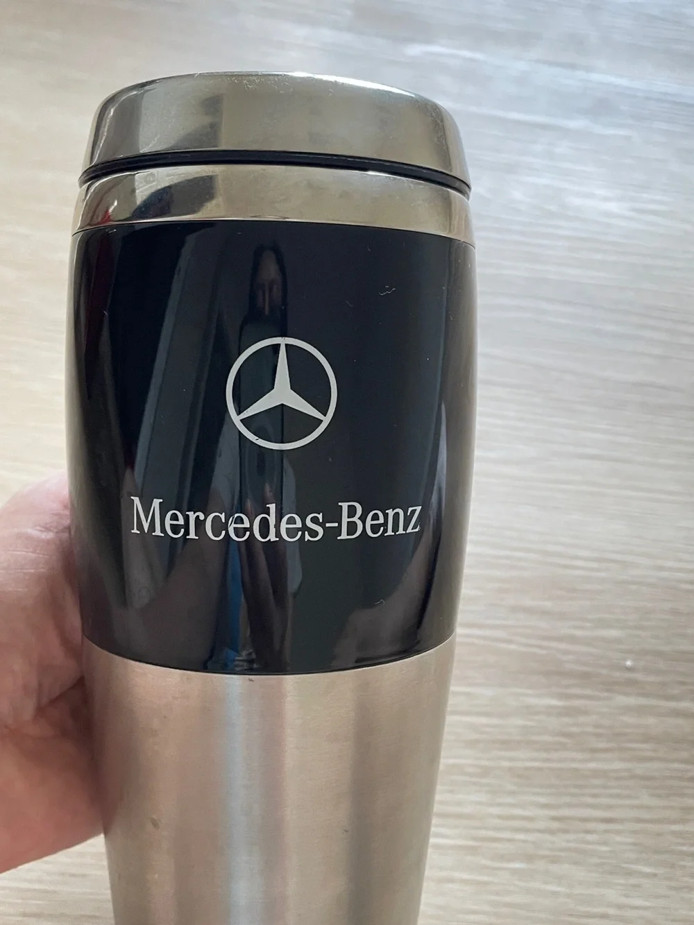 Stainless Travel Mug - Black and Silver